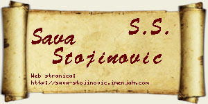 Sava Stojinović vizit kartica